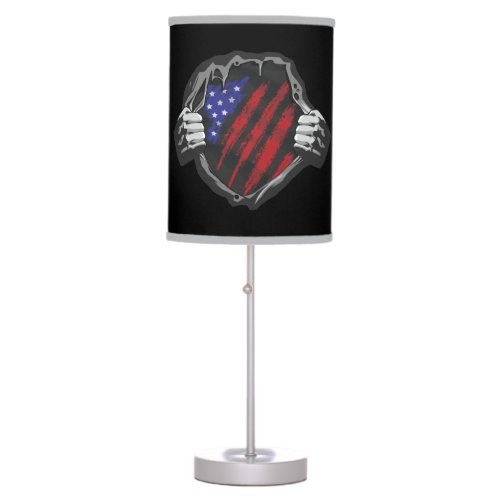 USA Superhero Costume Flag Table Lamp