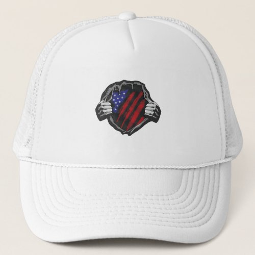 USA Superhero Costume Flag Trucker Hat