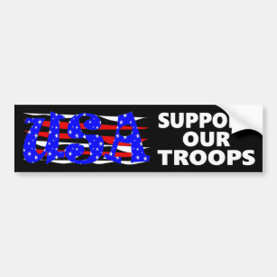 USA Support Our Troops Bumper Sticker