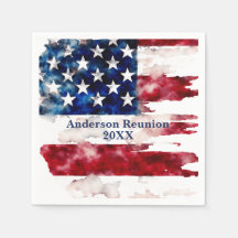 USA Surname Name Custom Flag Colors Reunion
