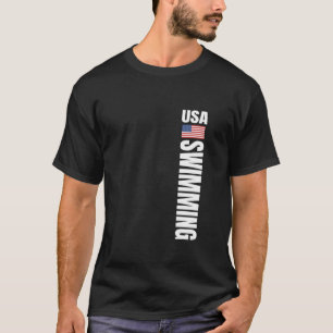 USA Swimming American Flag Swim Sport Team T-Shirt