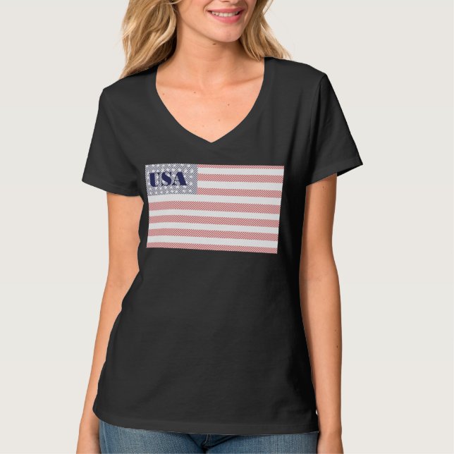 USA T shirt for Womem (Front)