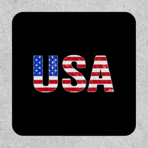 USA T Shirt Patriotic American Flag Men Women Kids Patch