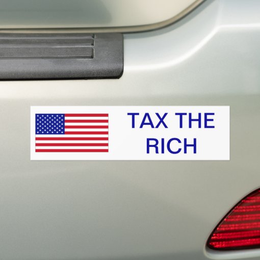 USA Tax the Rich Bumper Sticker Zazzle
