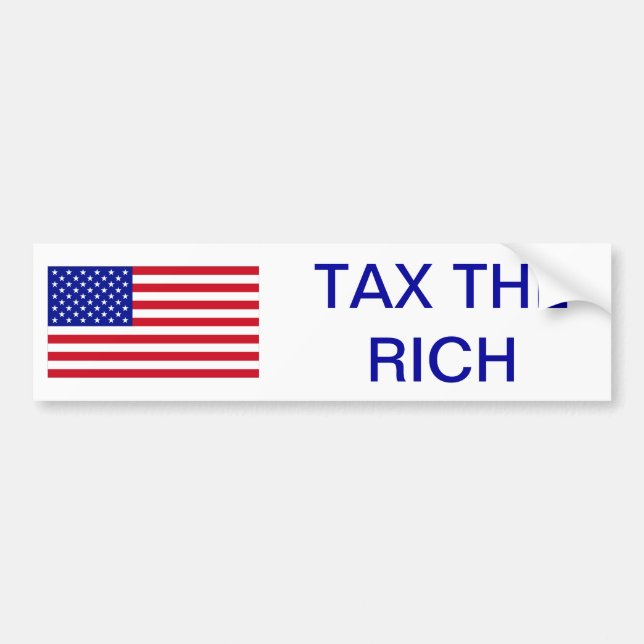 USA: Tax the Rich Bumper Sticker (Front)