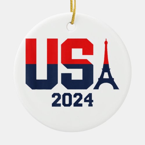 USA Team 2024 Ceramic Ornament