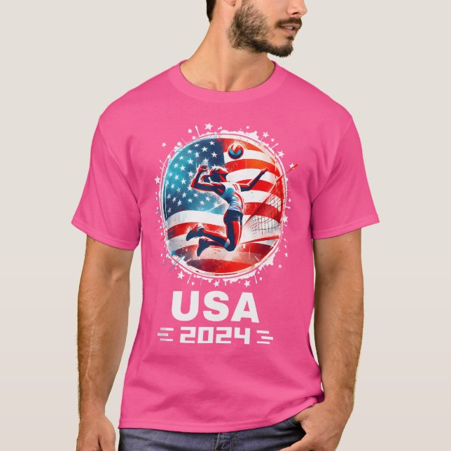 Usa Team 2024 United States American Flag Women Vo T-Shirt (Front)