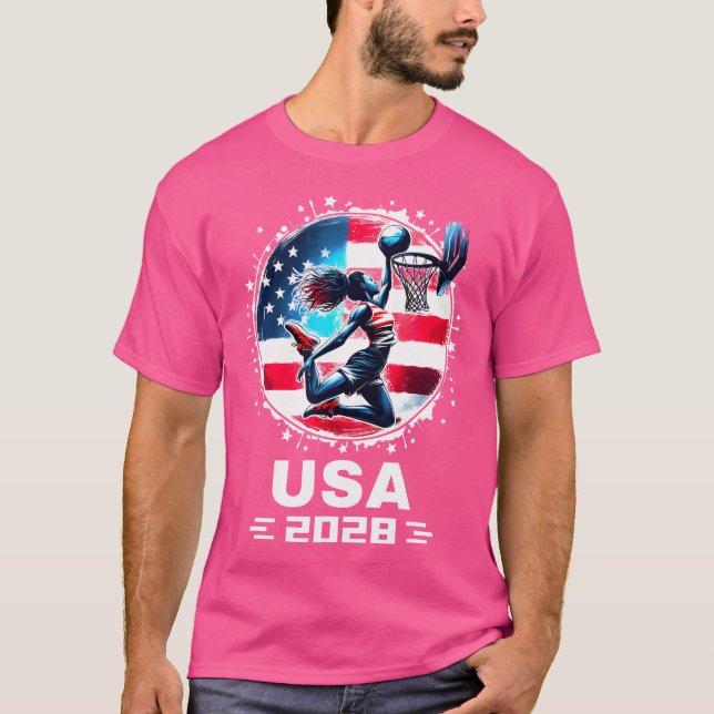 Usa Team 2028 United States American Flag Women Ba T-Shirt (Front)