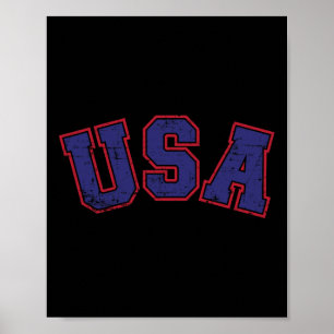 Usa Team For Patriotic Independence Day On 4th Of  Poster