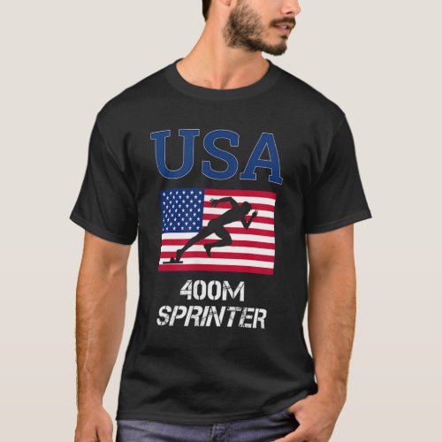 USA Team Sport Runner American Track and Field Spr T_Shirt
