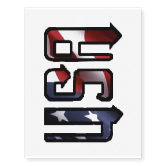 USA TEMPORARY TATTOOS (Front)