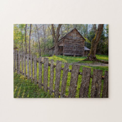 USA Tennessee Cabin In Cades Cove Jigsaw Puzzle