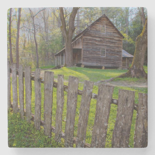 USA, Tennessee, Cabin In Cades Cove Stone Coaster (Front)