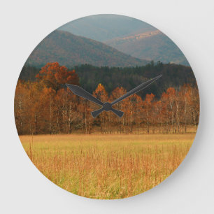 USA, Tennessee. Cades Cove In Smoky Mountain Large Clock
