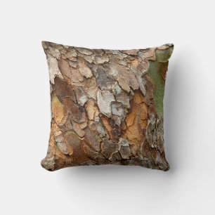 USA, Tennessee, Close Up Of Bark On A Tree Throw Pillow