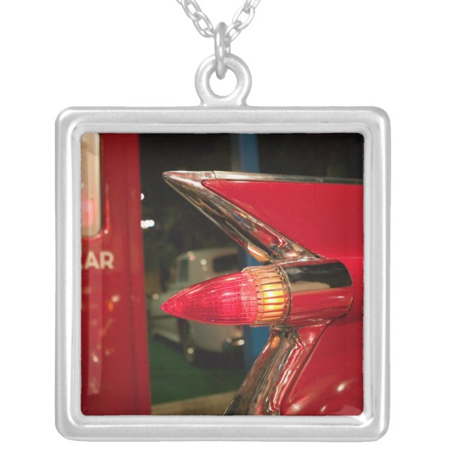 USA, Tennessee, Memphis, Elvis Presley Silver Plated Necklace (Front)