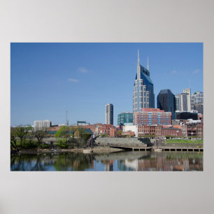 USA, Tennessee, Nashville. Cumberland River Poster