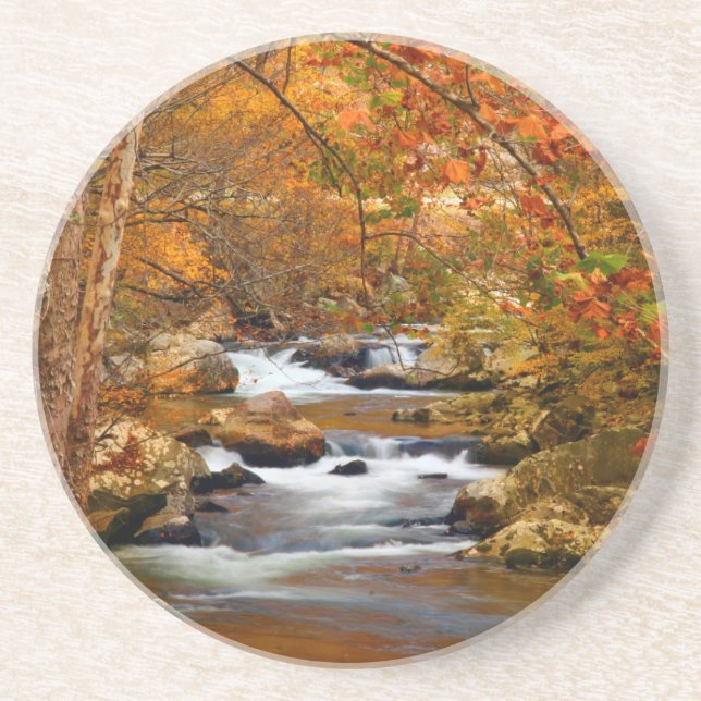 USA, Tennessee. Rushing Mountain Creek Sandstone Coaster (Front)