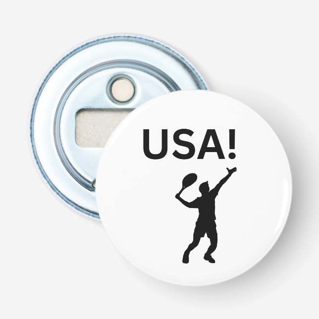 USA tennis player using dot as a ball  Bottle Opener (Front)
