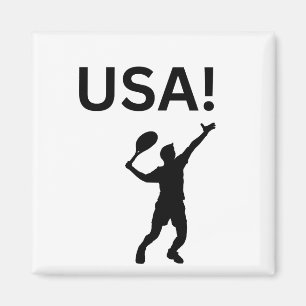 USA tennis player using dot as a ball Magnet