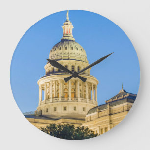 USA, Texas, Austin. Capitol Building (1888) 3 Large Clock