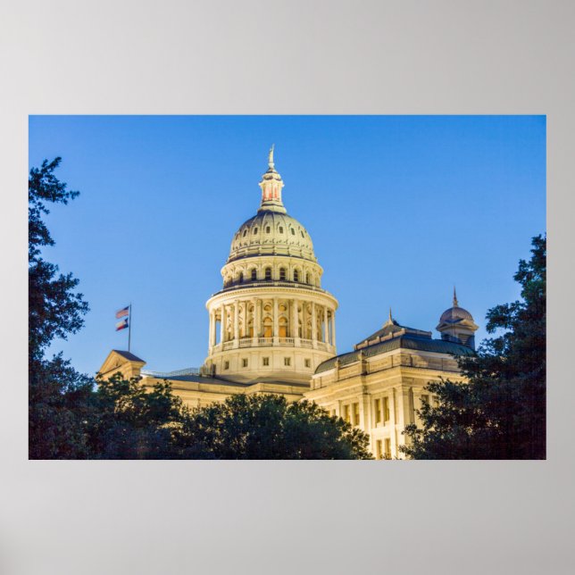 USA, Texas, Austin. Capitol Building (1888) 4 Poster (Front)