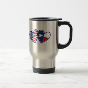 USA-Texas-Flag-Heart Travel Mug