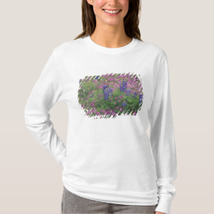 USA, Texas Hill Country. Bluebonnets among phlox T-Shirt