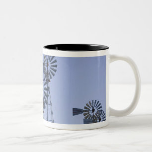USA, TEXAS, Lubbock: American Wind Power Center Two-Tone Coffee Mug