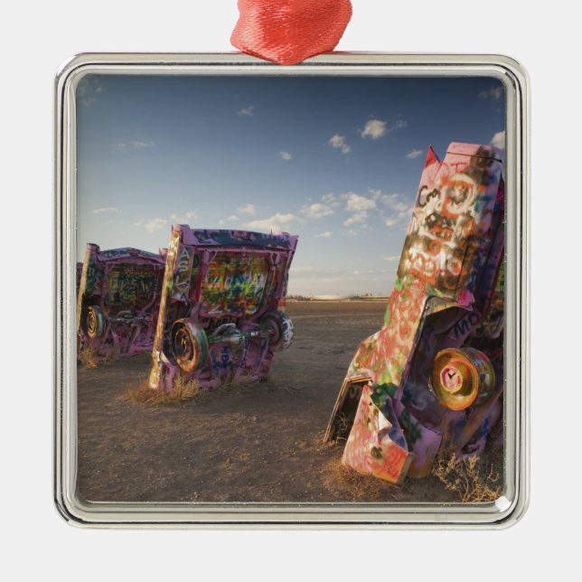 USA, TEXAS, Panhandle Area, Amarillo: Cadillac 2 Metal Ornament (Front)