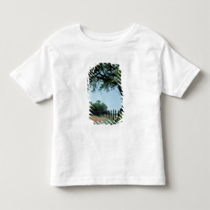 USA, Texas, Texas Hill Country Paintbrush and Toddler T-shirt