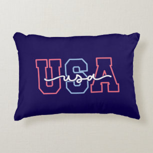 USA Text 4th Of July Design-62118 Accent Pillow