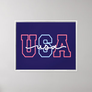 USA Text 4th Of July Design-62118 Canvas Print