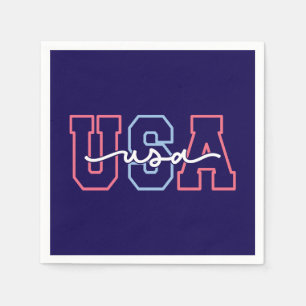 USA Text 4th Of July Design-62118 Napkins