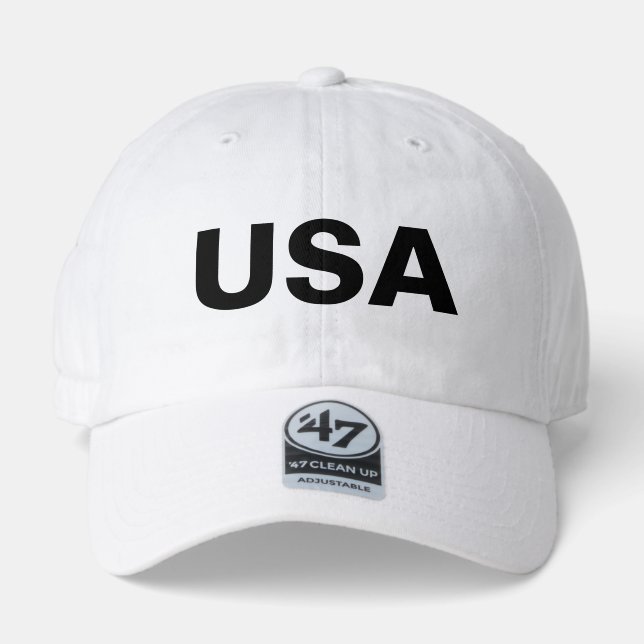 USA Text Mark Modern Graphic 47 Brand Hat (Front)