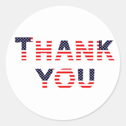 USA thank you sticker