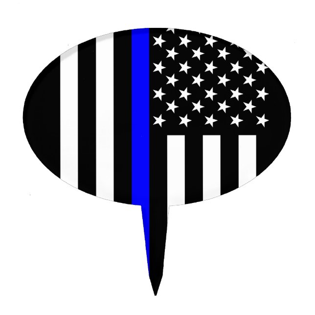 USA Thin Blue Line Cake Topper (Front)