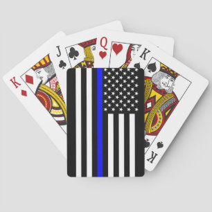 USA Thin Blue Line Poker Cards