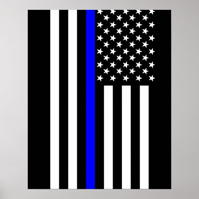 USA Thin Blue Line Poster (Front)