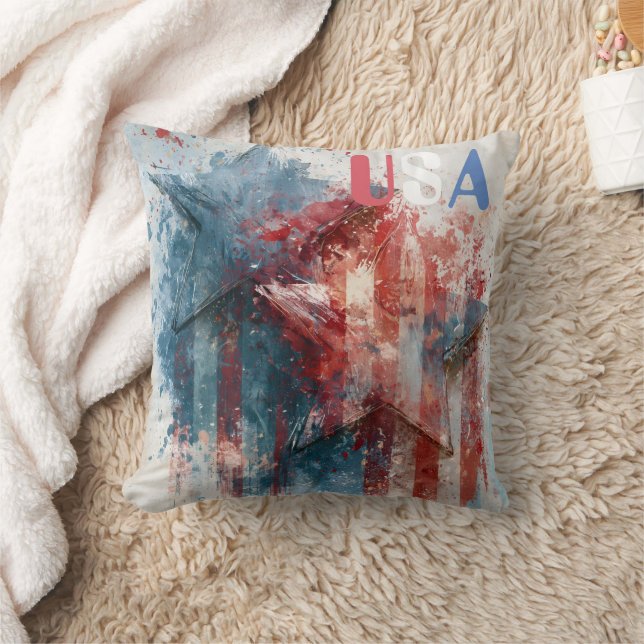 USA Throw Pillow (Blanket)