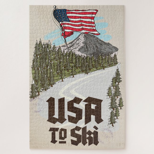 USA To Ski Jigsaw Puzzle (Vertical)
