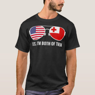 USA Tonga Flag Sunglasses Tongan Americans asperge T-Shirt
