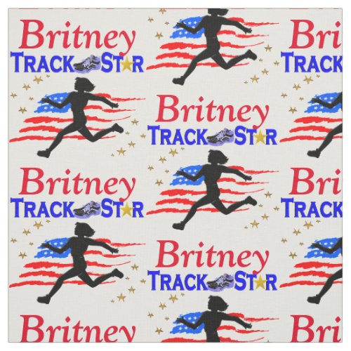 USA TRACK STAR PERSONALIZED FABRIC
