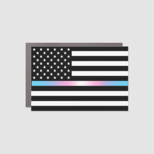 USA Trans Pride Thin Line Car Magnet