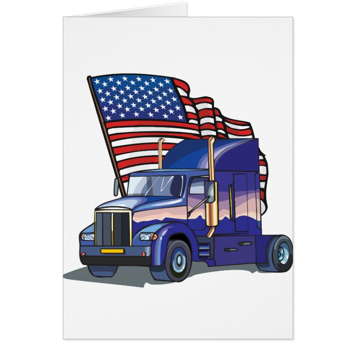 USA Truck Driver Greeting Card