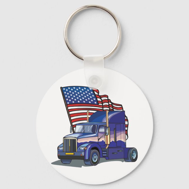 USA Truck Driver Keychain (Front)