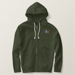 USA TRUMP 45 ZIP HOODIE
