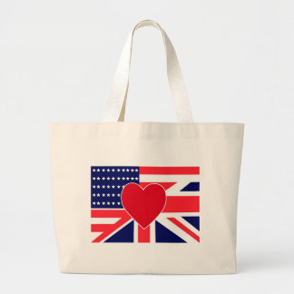 USA/UK Love Large Tote Bag