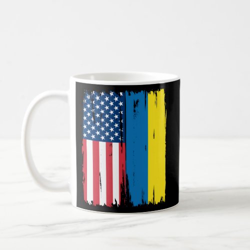 Usa Ukraine Flag Coffee Mug