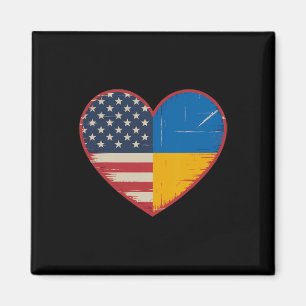Usa Ukraine Heart - Dual Citizenship 2  Magnet